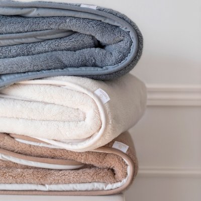 Plaid bébé bleu stone