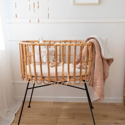 Plaid bébé beige naturel