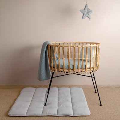 Tapis de parc 100x100 cm tetra jersey gris