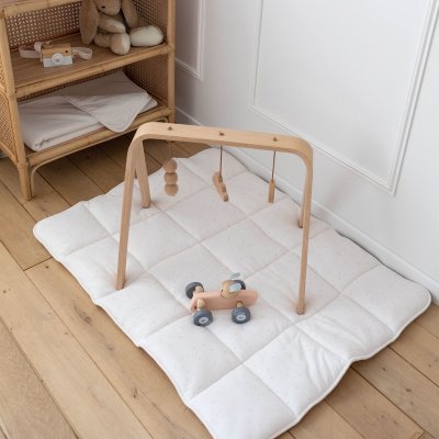 Tapis de parc 100x100cm tetra jersey ivoire