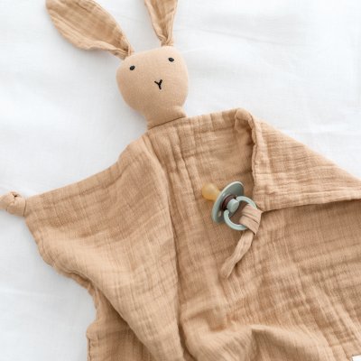 Doudou lapin 40x40 cm naturel