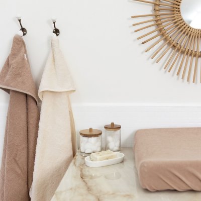 Sortie de bain enfant crème