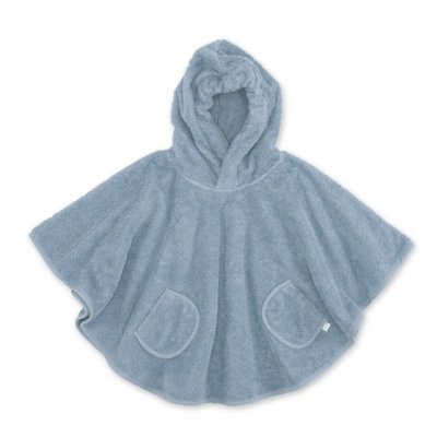 Poncho de bain éponge bleu stone