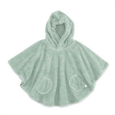Poncho de bain éponge vert sauge