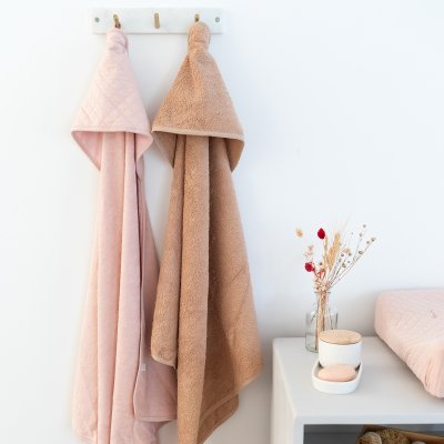 Cape de bain bébé 75x75 cm terry beige