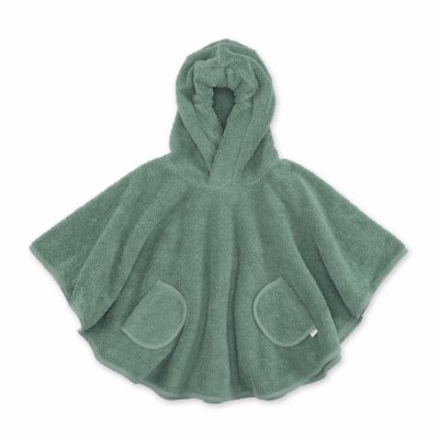 Poncho de bain terry vert