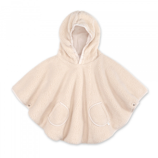 Poncho chaud de voyage teddy bouclette ficelle Bemini