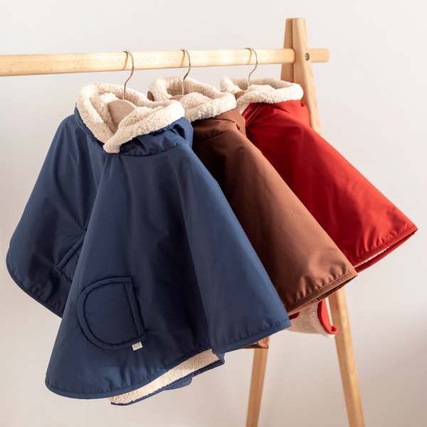 Poncho chaud de voyage imperméable hibiscus Bemini