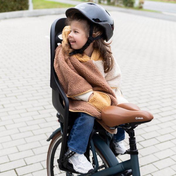 Poncho chaud de voyage teddy bouclette ficelle Bemini