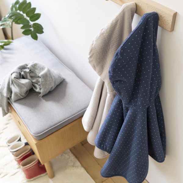 Poncho chaud teddy beige sable Bemini