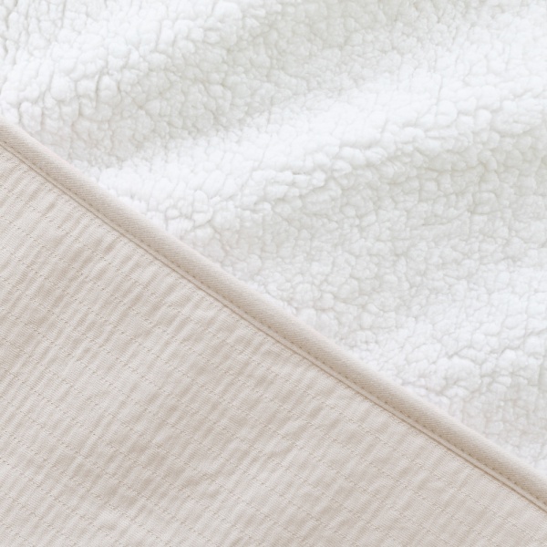 Poncho chaud teddy beige sable Bemini