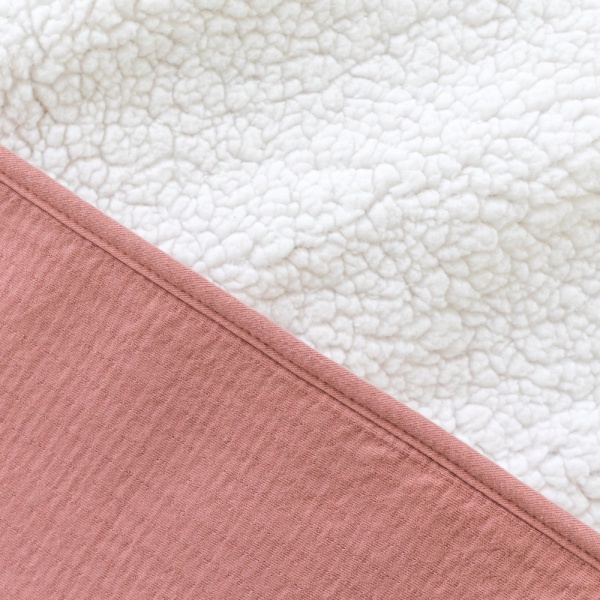 Poncho chaud teddy terracotta Bemini