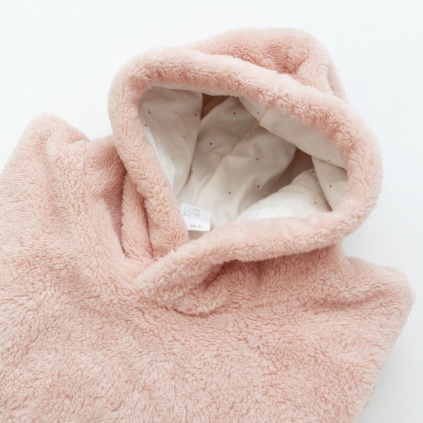 Poncho chaud softy cadum rose Bemini