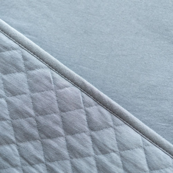 Poncho chaud de voyage pady quilted jersey stone Bemini