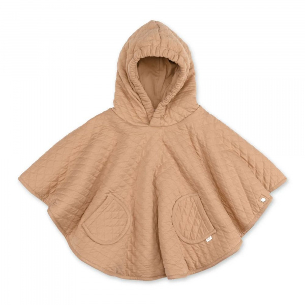 Poncho chaud de voyage pady quilted jersey beige Bemini
