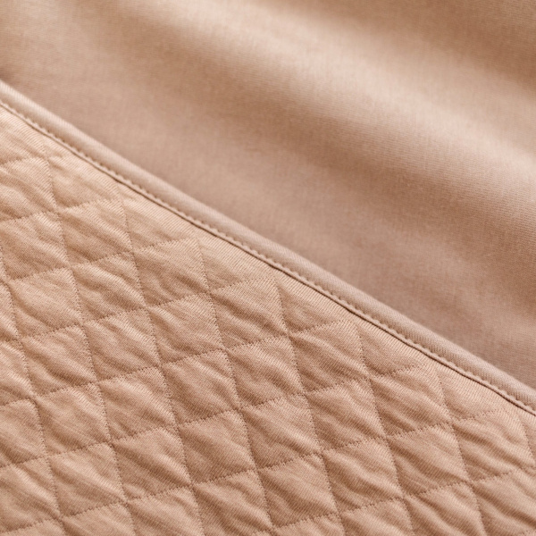 Poncho chaud de voyage pady quilted jersey beige Bemini