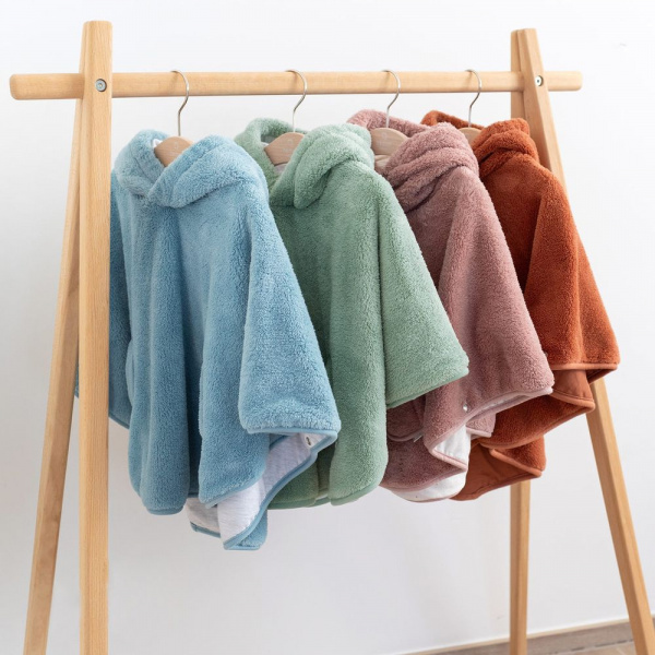 Poncho chaud softy turquoise Bemini