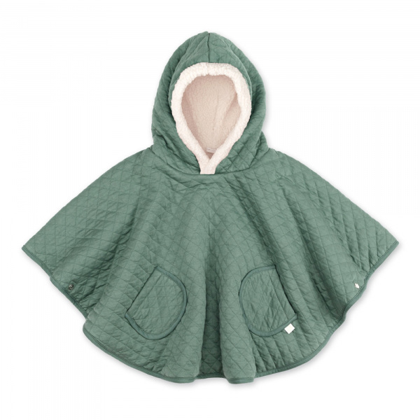 Poncho chaud de voyage pady quilted green Bemini