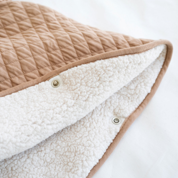 Poncho chaud de voyage pady quilted beige Bemini