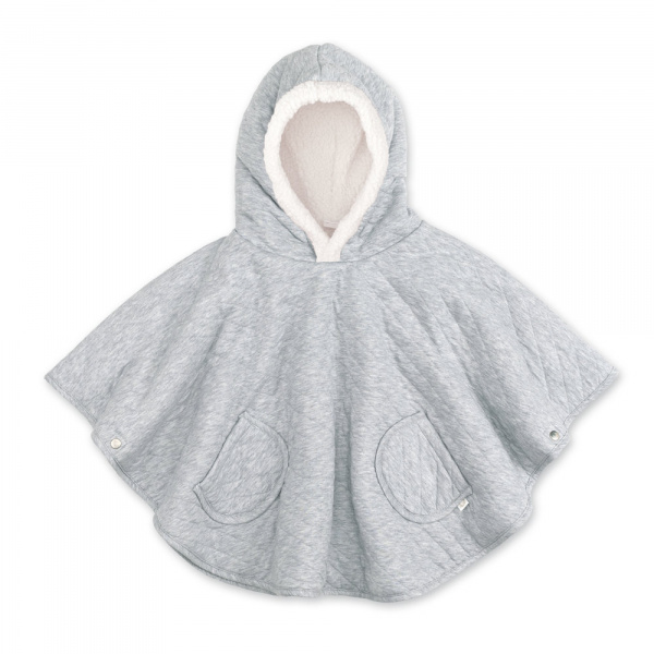 Poncho chaud de voyage pady quilted mix grey Bemini