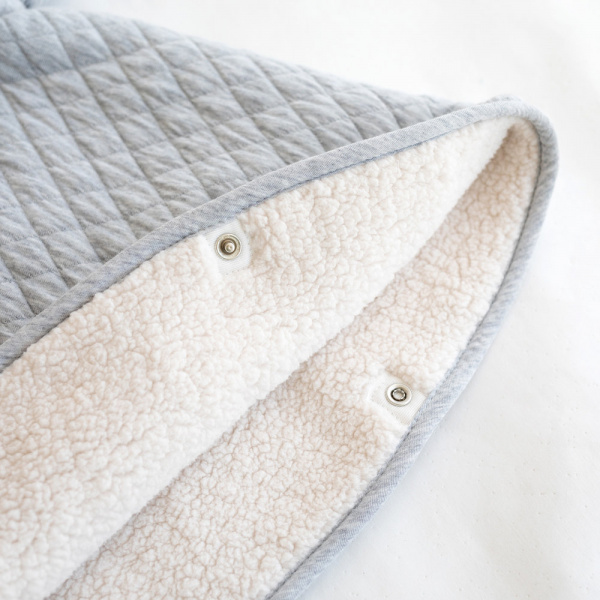 Poncho chaud de voyage pady quilted mix grey Bemini