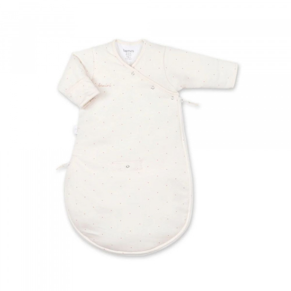 Gigoteuse bébé hiver 1-4 mois pady jersey small dot print ecru Bemini