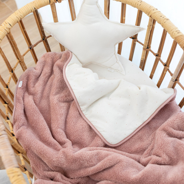 Couverture bébé 75x100 cm pady softy vintage rose Bemini