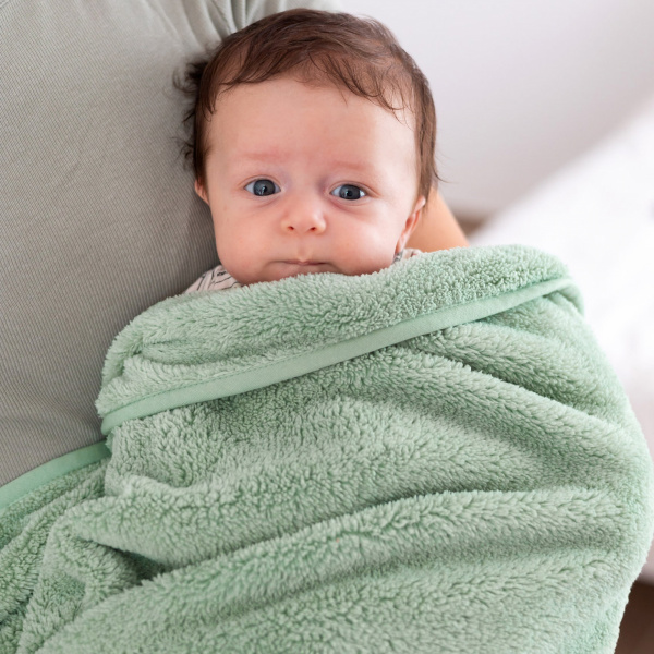 Couverture bébé 75 x 100 cm softy sauge Bemini