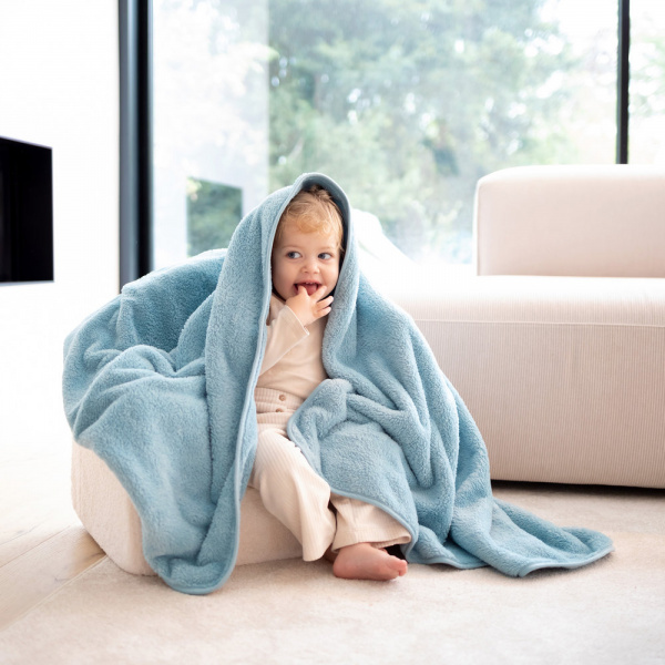 Couverture pour bébé 100 x 140 cm softy turquoise Bemini