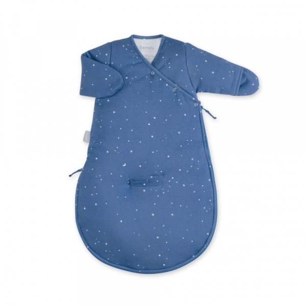 Gigoteuse hiver 1-4 mois jersey bleu foncé Bemini
