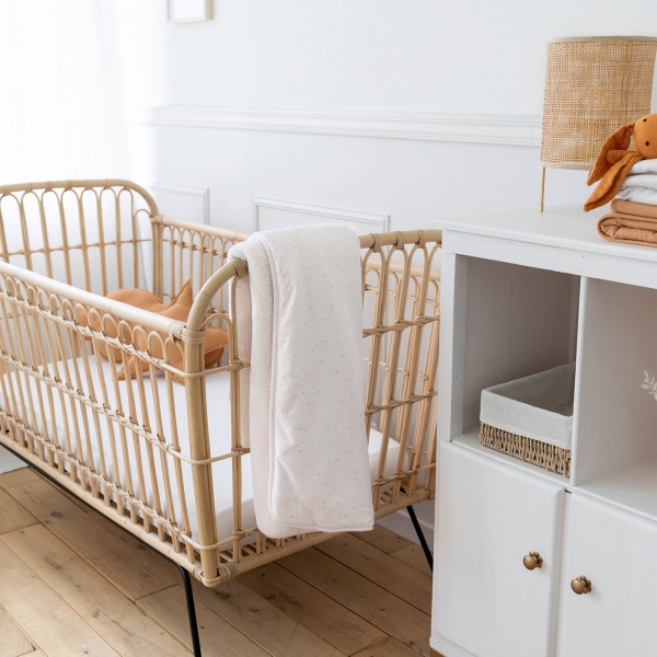 Plaid bébé beige naturel Bemini