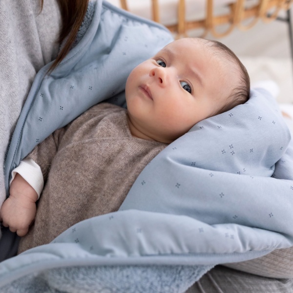 Plaid bébé bleu stone Bemini