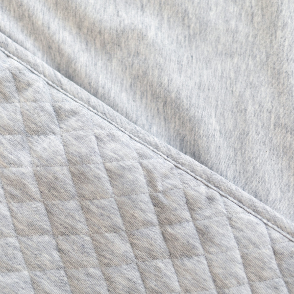 Tapis de parc 100x100cm quilted jersey gris Bemini