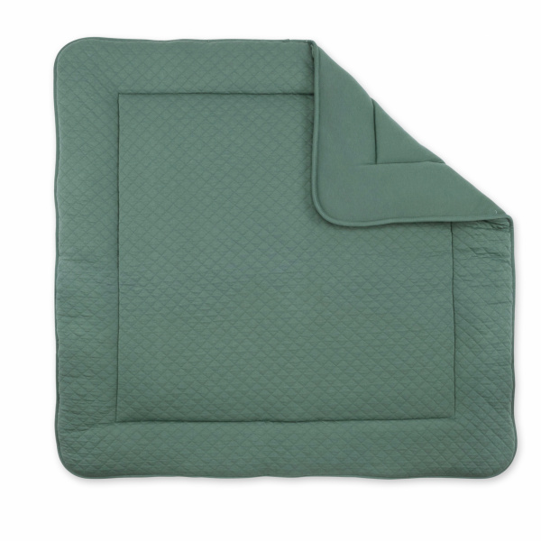 Tapis de parc 100x100cm quilted jersey green Bemini