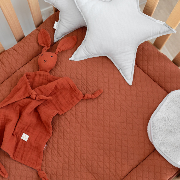 Tapis de parc 100x100cm quilted jersey brick Bemini