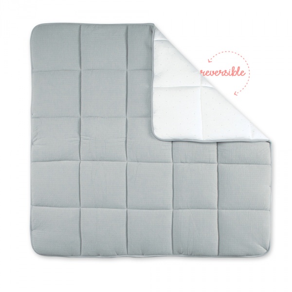 Tapis de parc 100x100 cm tetra jersey gris Bemini