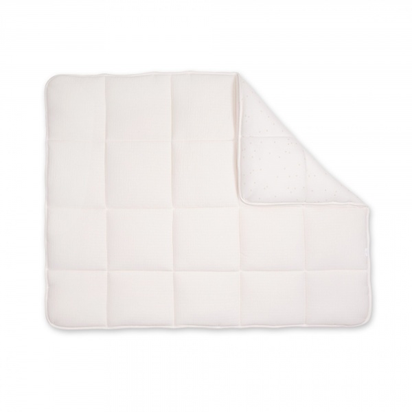 Tapis de parc 100x100cm tetra jersey ivoire Bemini