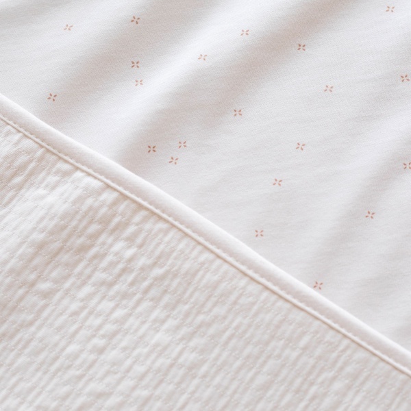 Tapis de parc 100x100cm tetra jersey ivoire Bemini