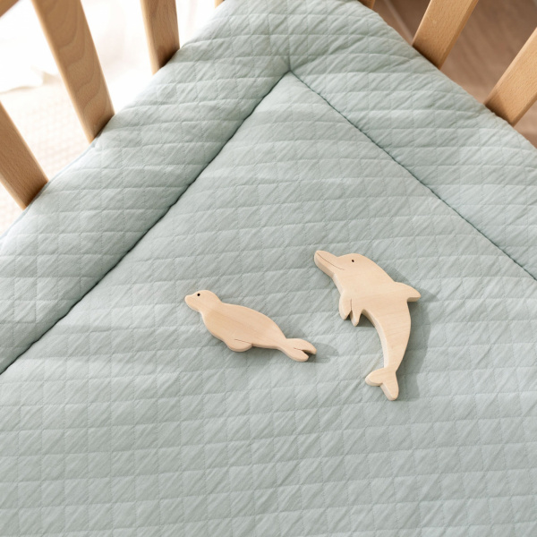 Tapis de parc 100x100 cm quilted jersey lunar Bemini