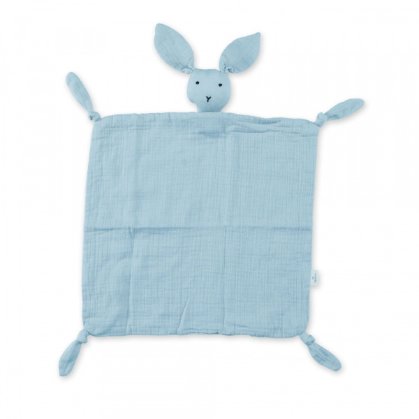 Doudou lange lapin bleu foncé Bemini