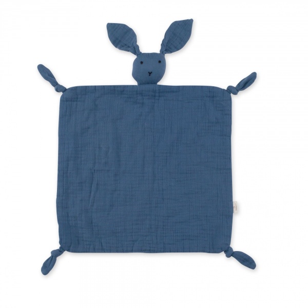 Doudou lange lapin bleu foncé Bemini