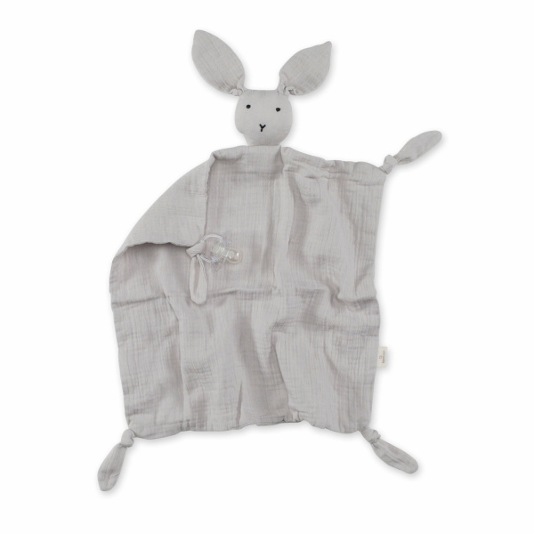 Doudou lange lapin gris plum Bemini