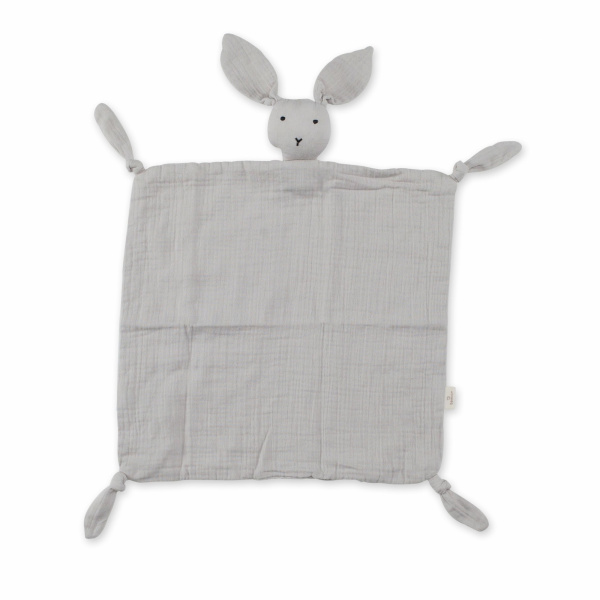 Doudou lange lapin gris plum Bemini