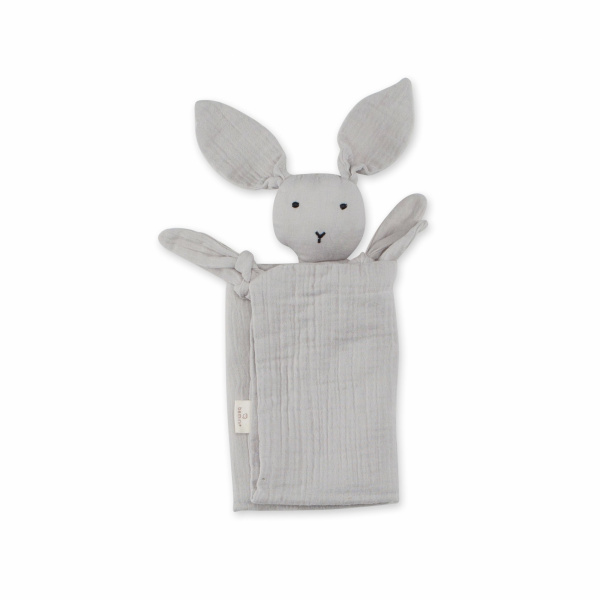 Doudou lange lapin gris plum Bemini