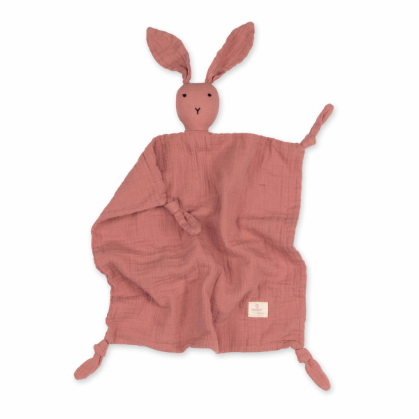 Doudou lange lapin bleu foncé Bemini