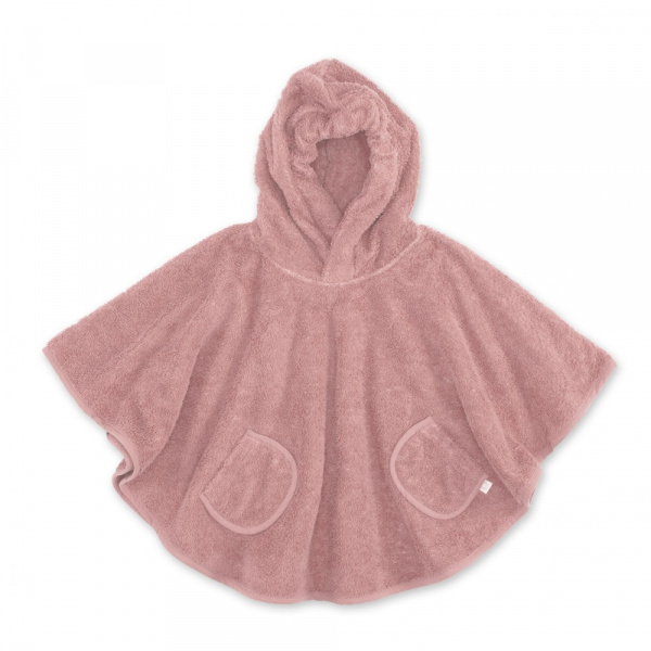 Poncho de bain éponge rose poudré Bemini