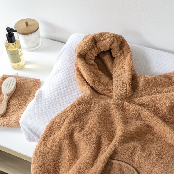 Poncho de bain éponge orange Bemini