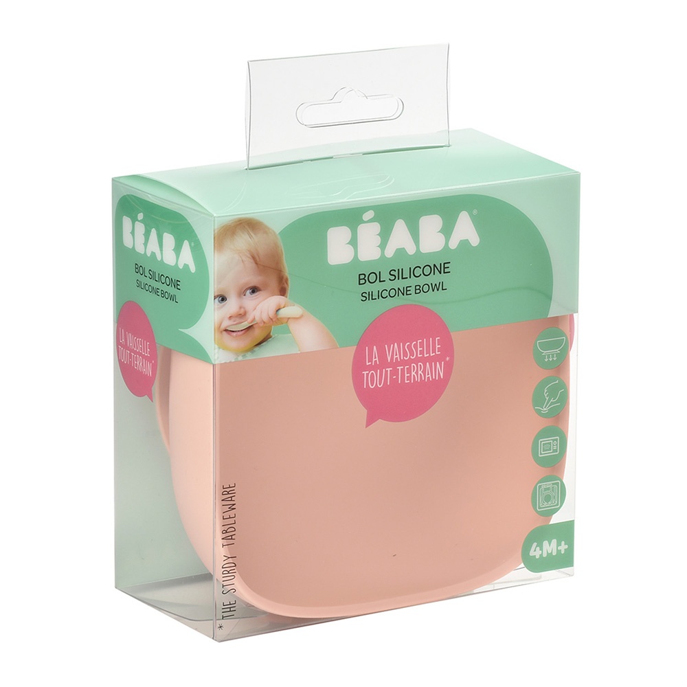 Beaba - Assiette silicone ventouse Minéral Gris