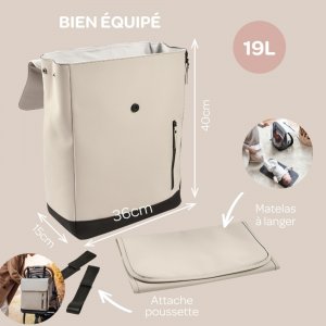 Les imparfaits - sac à langer oslo terre d'argile Beaba