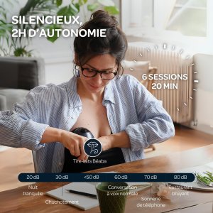 Tire-lait électrique mains libres nomade night blue Beaba